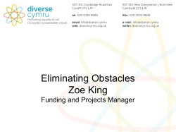 Diverse Cymru Launchpad power point.