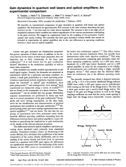 Gain dynamics in quantum well lasers and optical amplifiers: An