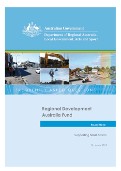 Round Three - The Department of Infrastructure and Regional