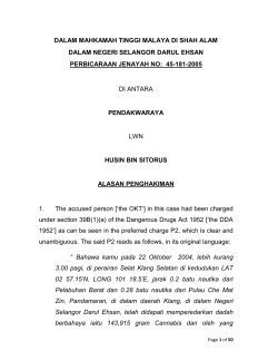 DALAM MAHKAMAH TINGGI MALAYA DI SHAH ALAM DALAM