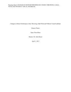 Changes in Motor Performance when Throwing a Ball With and