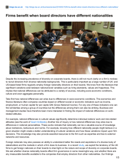 Firms benefit when board directors have different