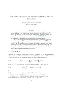 Next Order Asymptotics and Renormalized Energy for Riesz