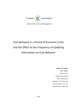Cost Behavior in a Period of Economic Crisis and the Effect of the