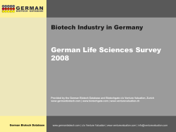 German Life Sciences Survey 2008