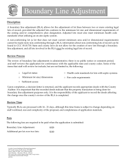 Boundary Line Adjustment Packet