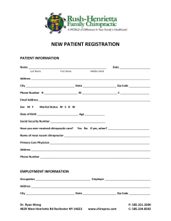 patient condition - Rush-Henrietta Family Chiropractic