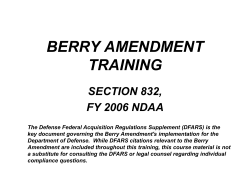 berry amendment training