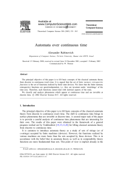 Automata over continuous time