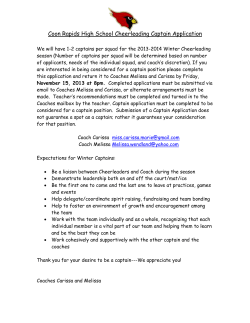 Panther Cheerleading Captain Application