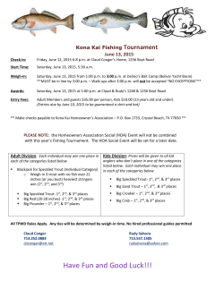 Fishing Tournament - Kona Kai Home Page