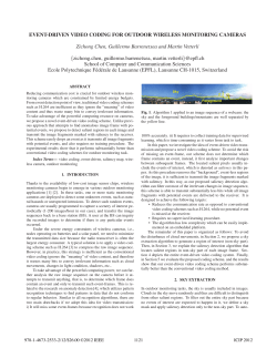 EVENT-DRIVEN VIDEO CODING FOR OUTDOOR
