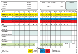 new score card (71) - Milnerton Golf Club