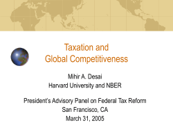 Taxation and Global Competitiveness