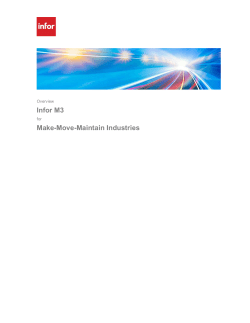 Infor M3 Make-Move-Maintain Industries