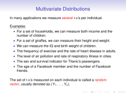 Multivariate Distributions