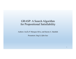 GRASP: A Search Algorithm for Propositional Satisfiability