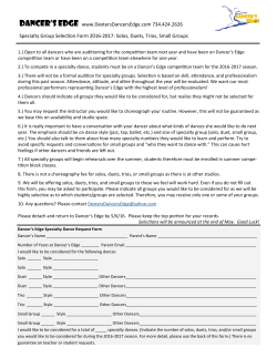 2016-2017 Specialty Group Forms