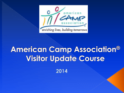 American Camp Association&reg; Visitor Update Course
