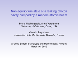 Non-equilibrium state of a leaking photon cavity