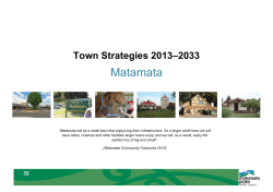 Matamata-Piako District Council Town Strategies 2013-22