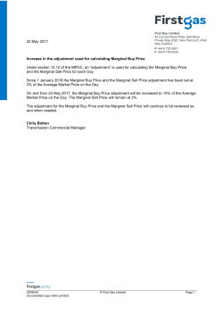 22 May 2017 Increase in the adjustment used for calculating