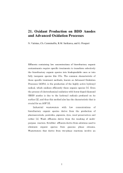 Effluent Treatment with Boron Doped Anodes: