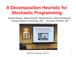 2015 ISMP - DEI UniPd