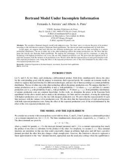 Bertrand Model Under Incomplete Information