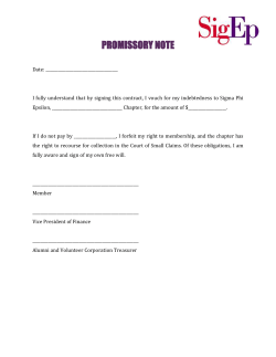 Sample Promissory Note