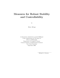Measures for Robust Stability and Controllability