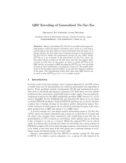 QBF Encoding of Generalized Tic-Tac-Toe