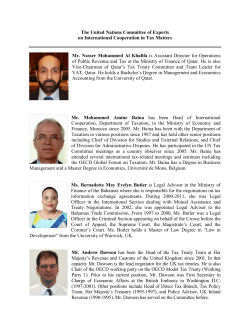 The United Nations Committee of Experts on International