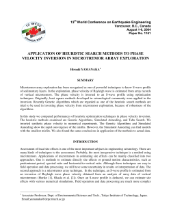 Application of Heuristic Search Methods to Phase Velocity Inversion