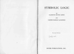 symbolic logic - HIST