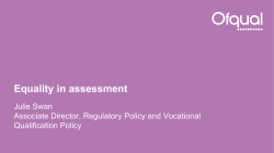 Equality in assessment with Julie Swan