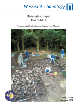 Baliscate, Mull Archaeological Evaluation and Assessment of Results