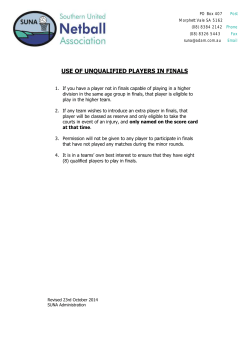 use of unqualified players in finals