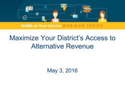 Maximize Your District`s Access to Alternative Revenue