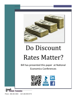 Do Discount Rates Matter? - Brandt Forensic Economics