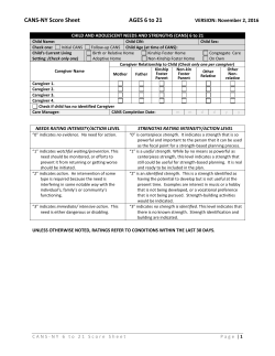 CANS-NY Score Sheet AGES 6 to 21