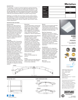 Metalux SkyRidge 22SR 2` x 2` Specification