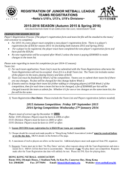 FORM A - Hong Kong Netball Association