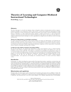 Theories of Learning and Computer