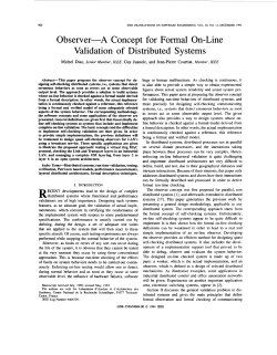 Observer-a concept for formal on-line validation of distributed systems