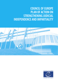 council of europe plan of action on strengthening judicial