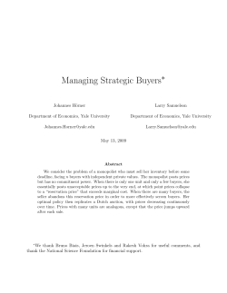 Managing Strategic Buyers