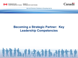 Becoming a Strategic Partner - Financial Management Institute of