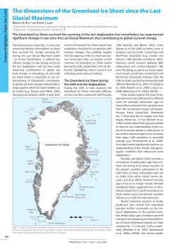 The dimensions of the Greenland Ice Sheet since the Last Glacial