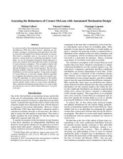 Assessing the Robustness of Cremer